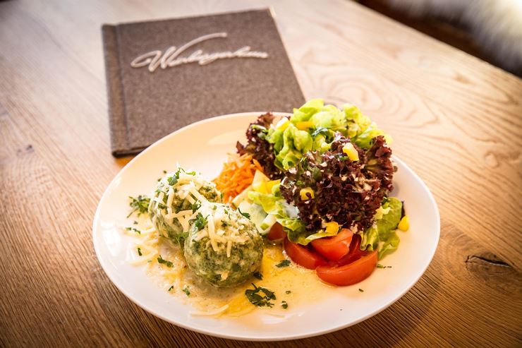 Weinbergerhaus Brentenjoch Spinatknödel