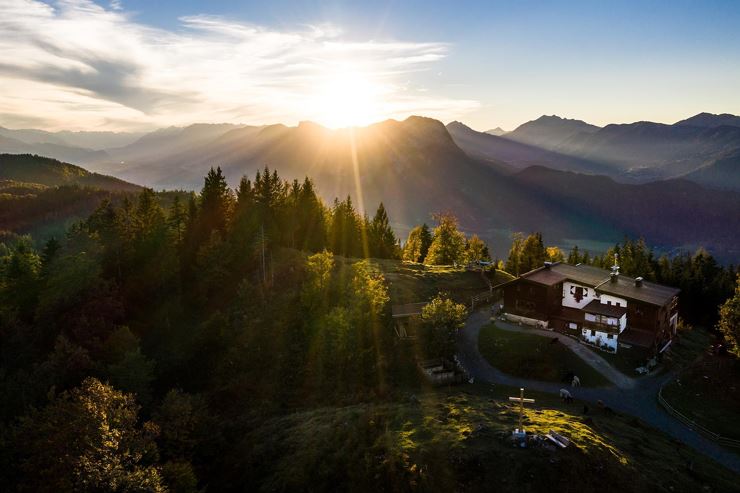 Weinbergerhaus Kufstein Brentenjoch Abend