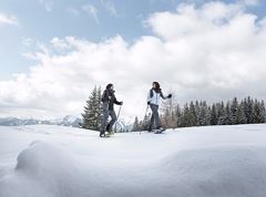 Snowshoe hiking Vorderthiersee